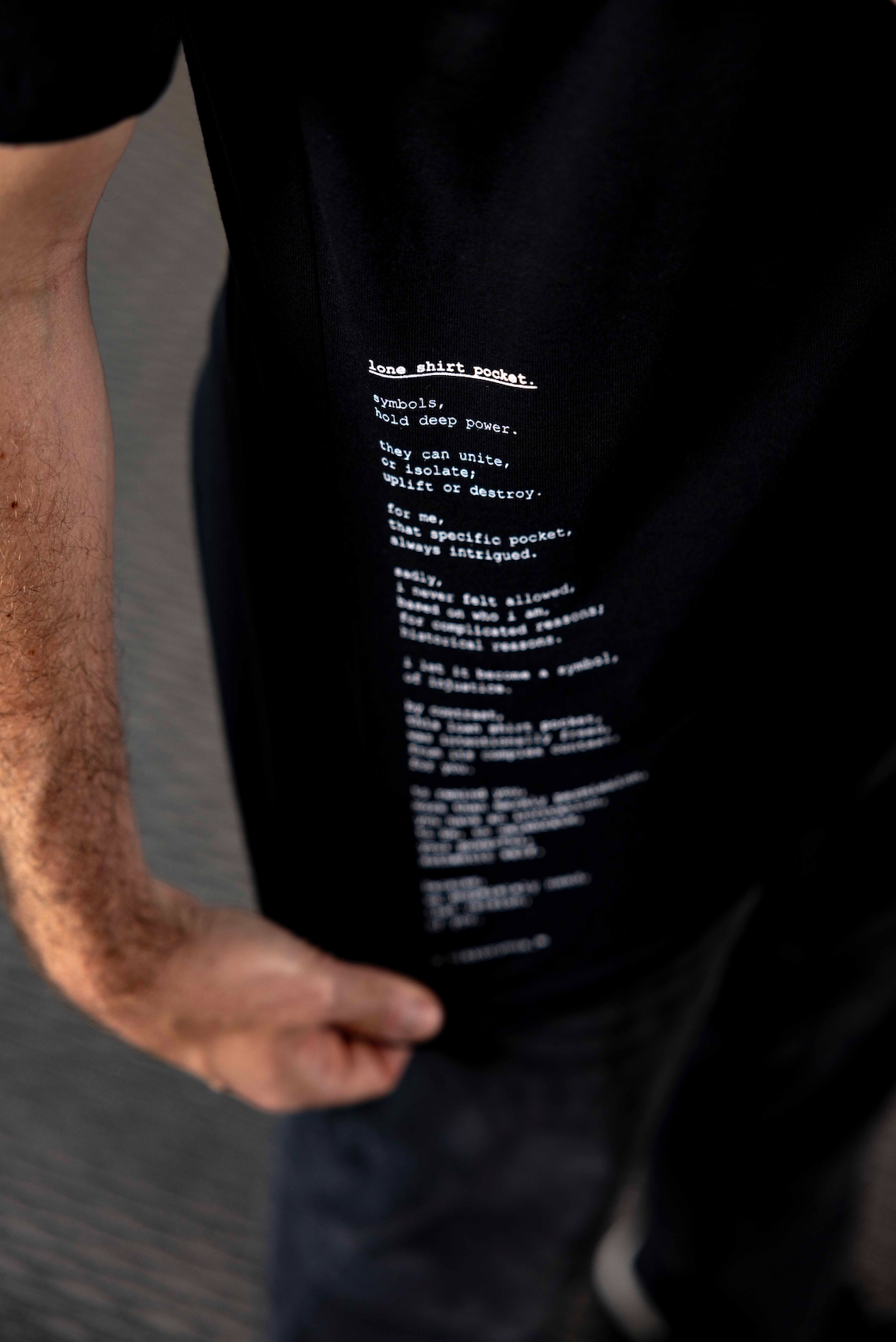 "lone shirt pocket." - ps47L - unisex. - sz M