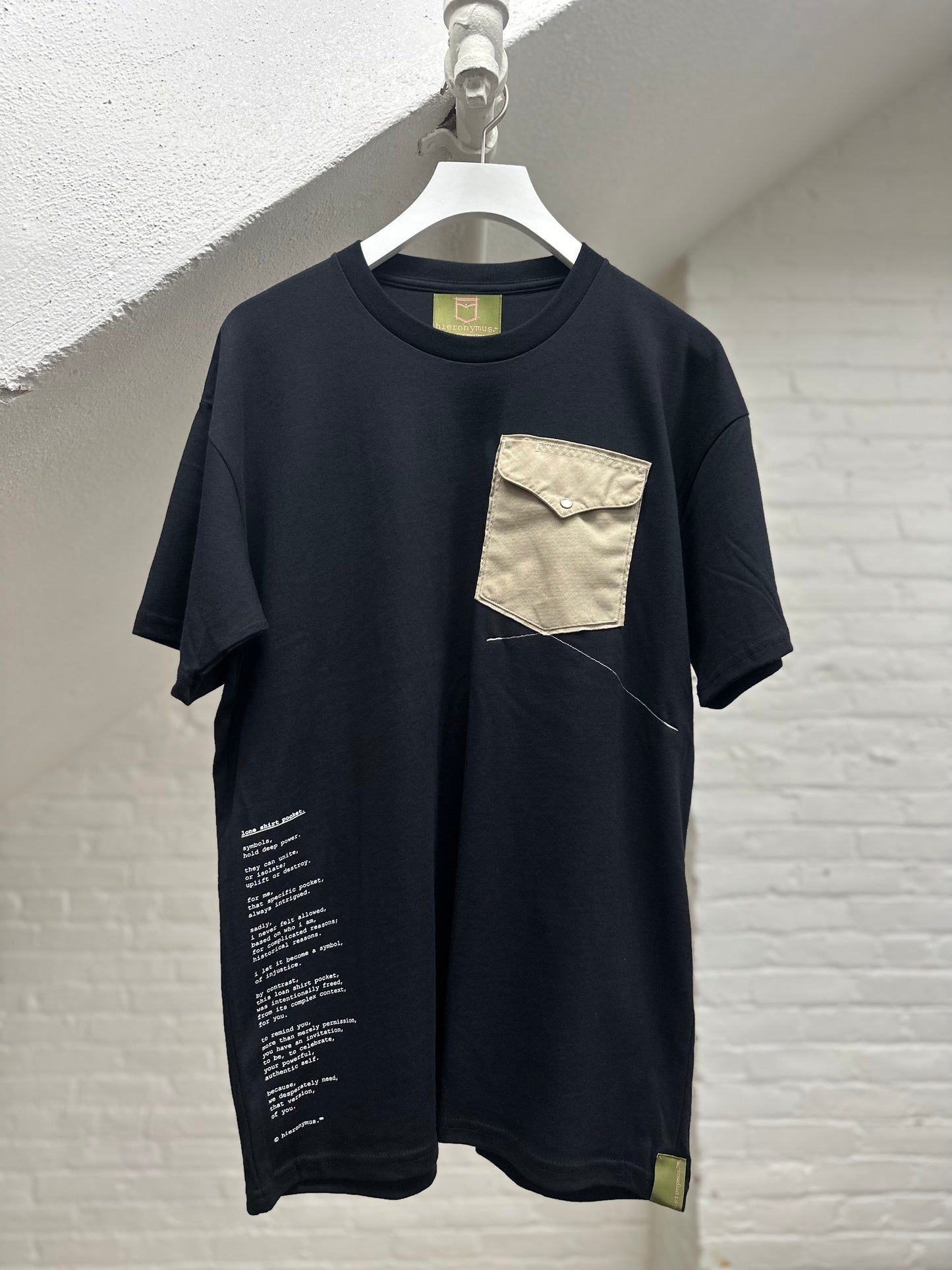 "lone shirt pocket." - ps24L - unisex. - sz L