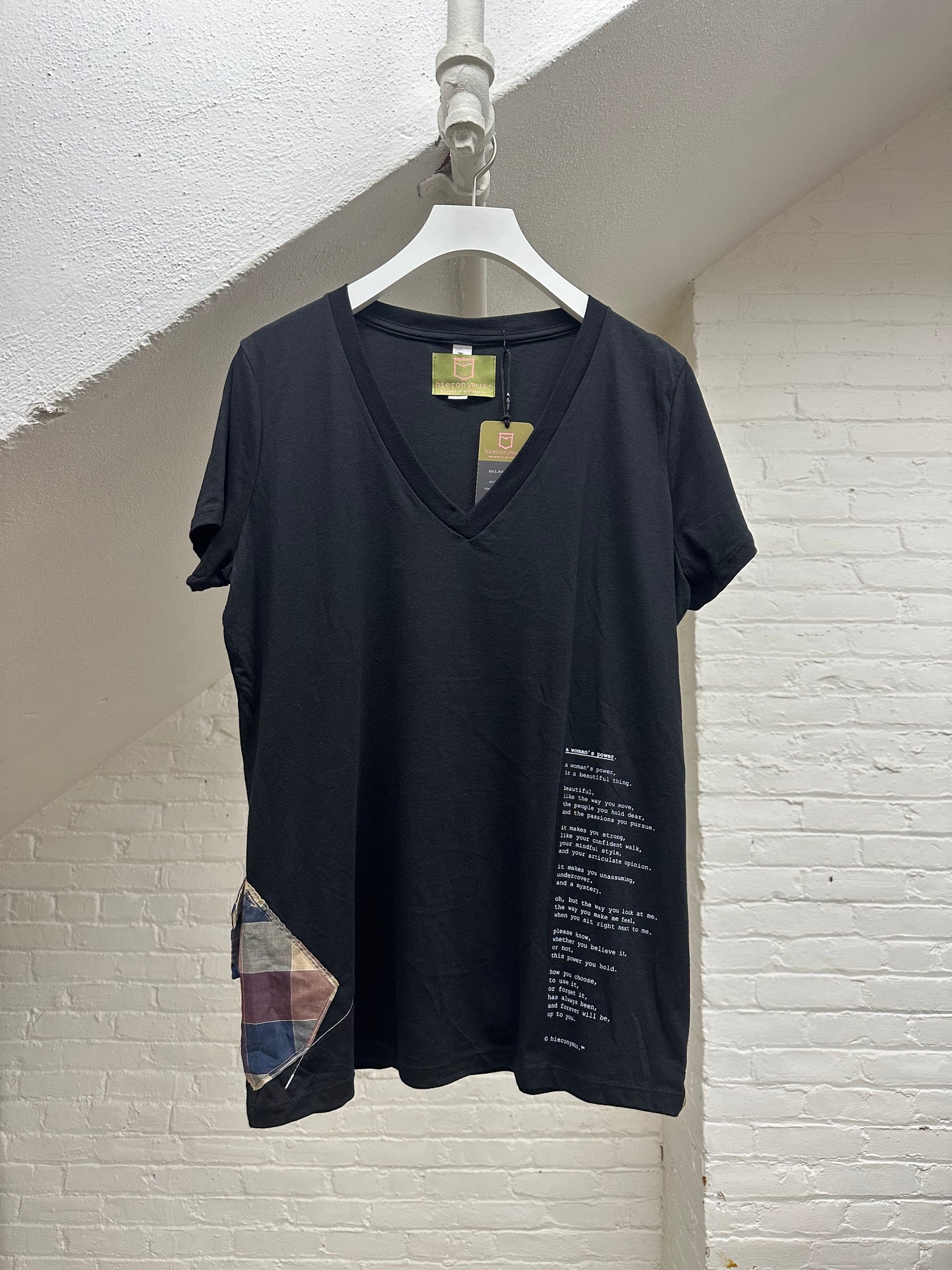 "a woman's power." - ps32R - sz women's 2XL. - v neck.