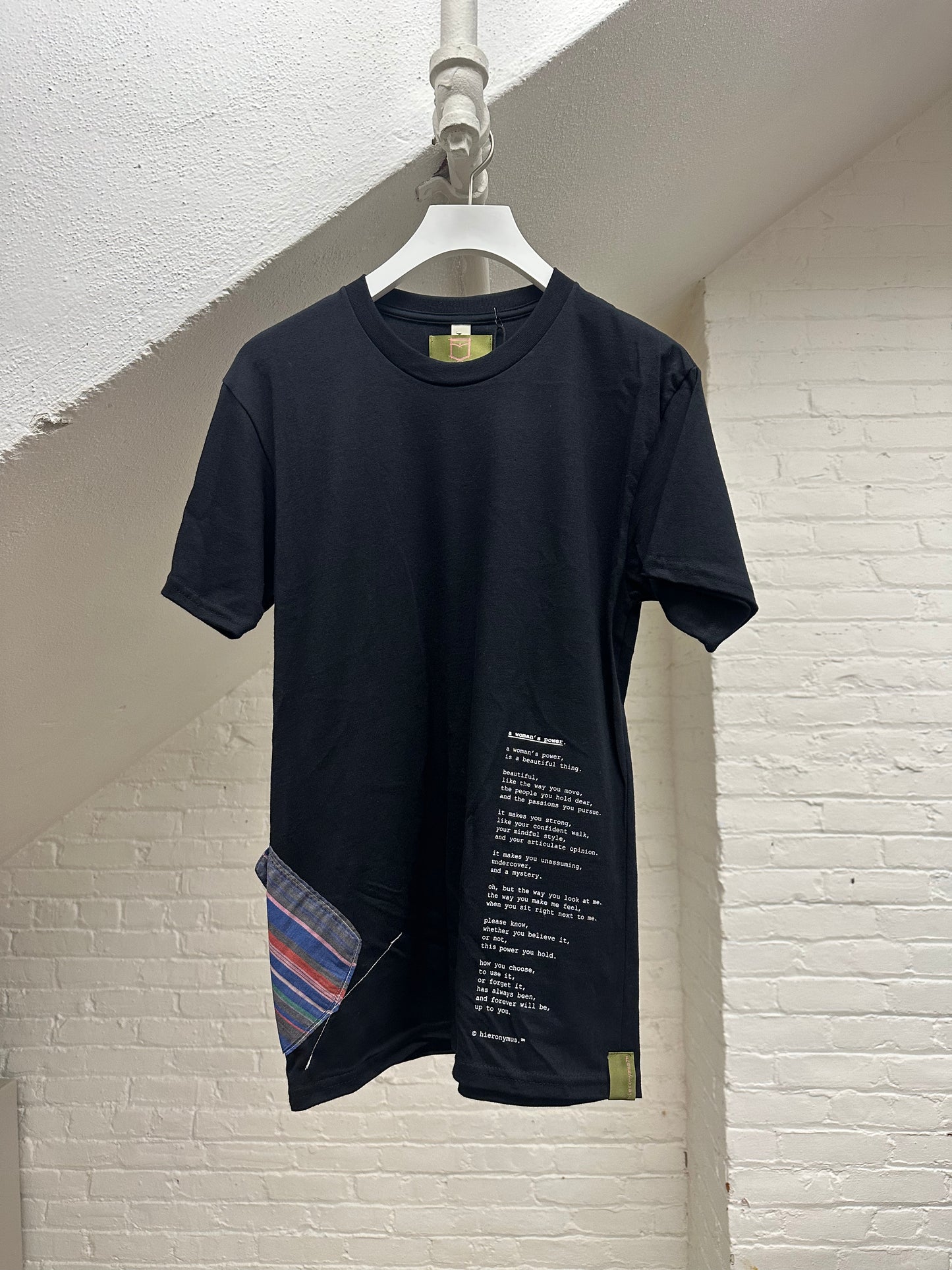 "a woman's power." - ps69R - sz unisex S. - crew neck.