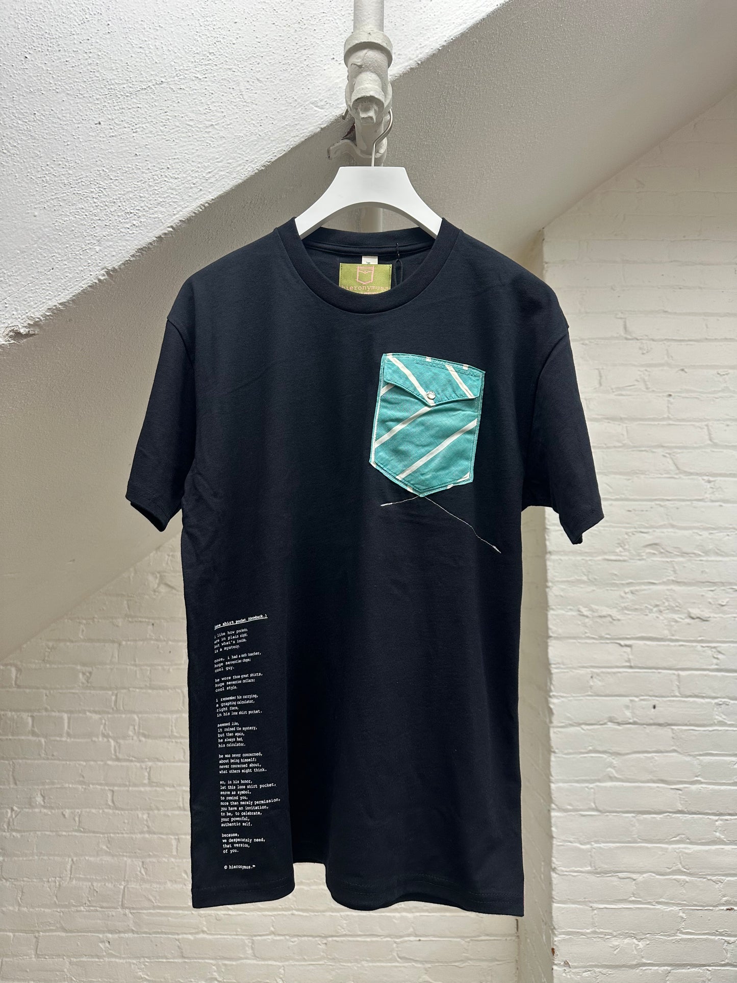 "lone shirt pocket. (throwback.)" - ps77L - unisex. - sz M.