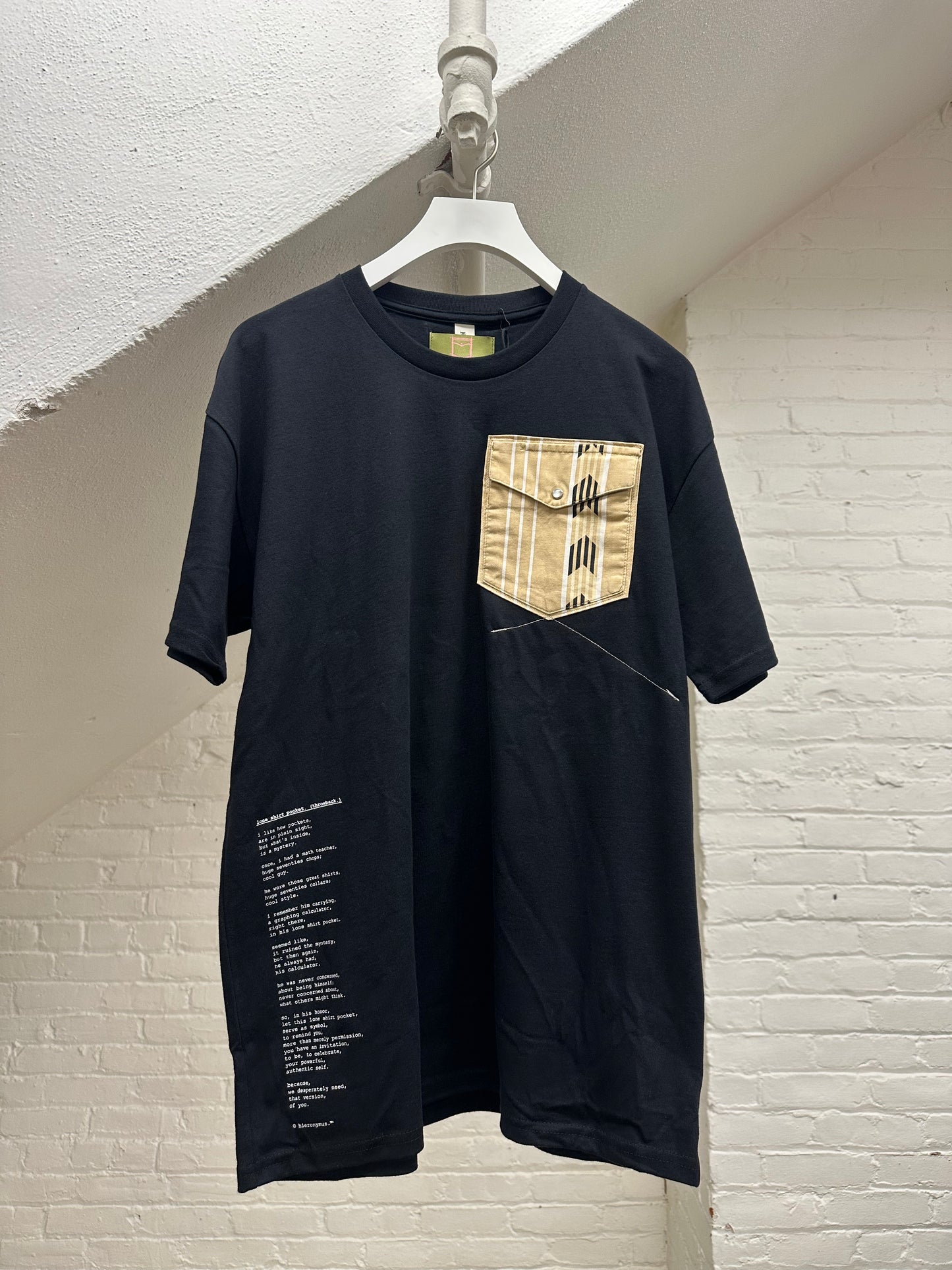 "lone shirt pocket. (throwback.)" - ps76L - unisex. - sz L.